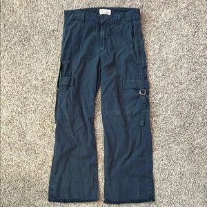 Current/Elliott Blue Cargo Pants Relaxed Fit